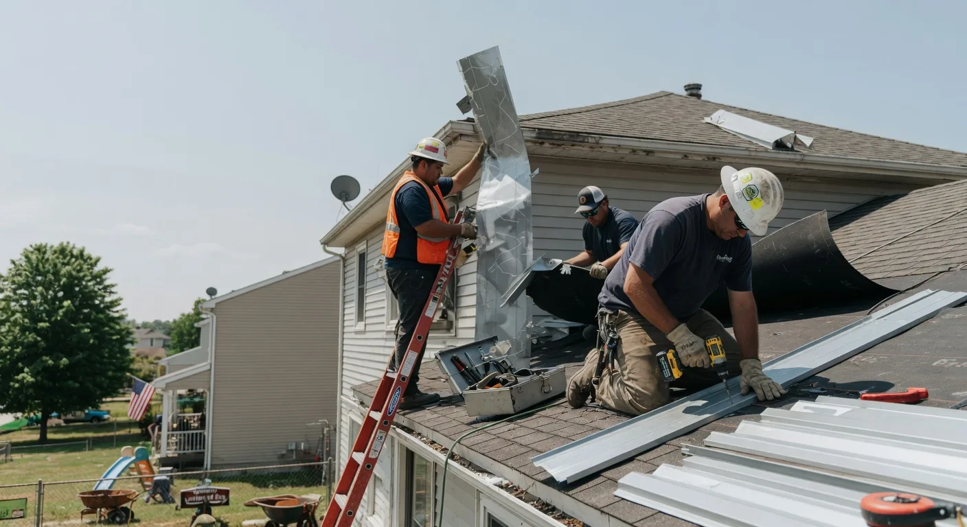 Storm Damage Metal Roof Repair in South Strafford, VT